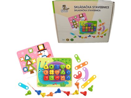 BABU - Logická dřevěná stavebnice DUHA