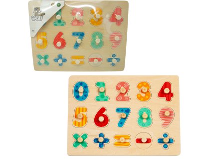 BABU - Dřevěná vkládačka První počítání