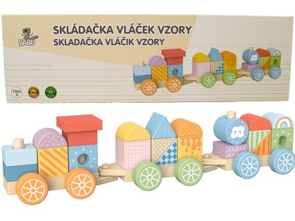 BABU - Dřevěný vláček DUHA