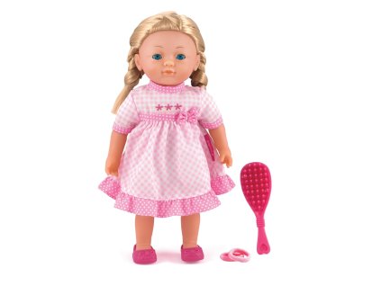 Dolls World - Módní panenka Elizabeth blondýnka s copánky a doplňky 36 cm