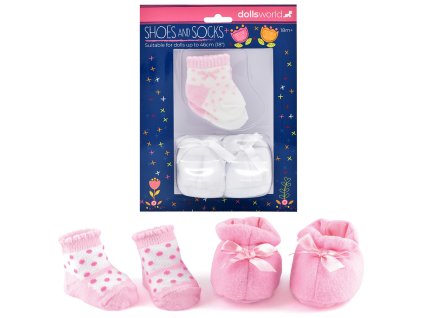 Dolls World - Botičky a ponožky pro panenky 46 cm - 2 druhy