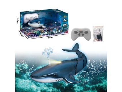 R/C Velryba s vodní fontánou - modrá