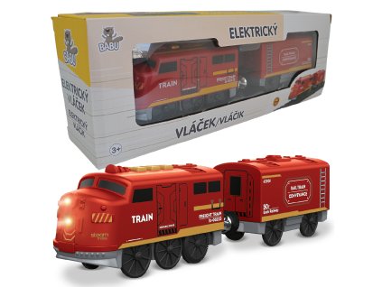 BABU vláčky - Elektrický vláček červený - set 2 ks