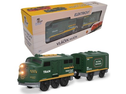 BABU vláčky - Elektrický vláček zelený - set 2 ks