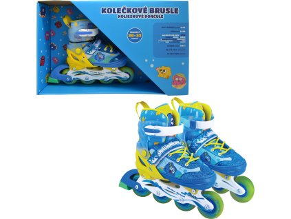 Dětské kolečkové brusle - Modro-žluté (vel. 30-33)