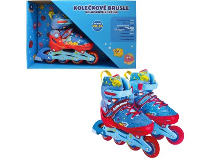 Dětské kolečkové brusle - Modro-červené (vel. 30-33)