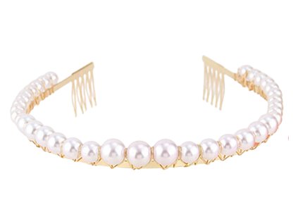 PINK - Čelenka s perlami