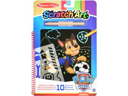 Melissa & Doug - TLAPKOVÁ PATROLA - Škrabací obrázky - Chase