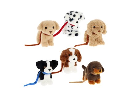 Keeleco Štěně Love na vodítku 14 cm 6 druhů