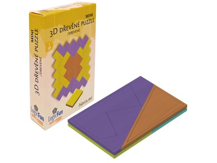 Hlavolam - Mini 3D dřevěné puzzle více druhů