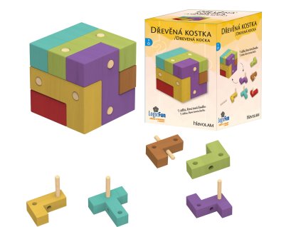 Hlavolam - IQ Dřevěná kostka