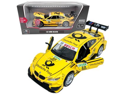 Kovový model - 1:32 BMW M3 DTM žluté