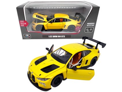 Kovový model - 1:32 BMW M4 GT3 žluté