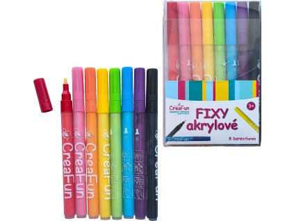 CreaFun - fixy akrylové 8 barev