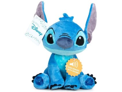 Plyšový STITCH sedící se zvukem 35 cm