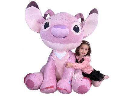 Plyšový ANGEL STITCH růžový se zvukem 100 cm