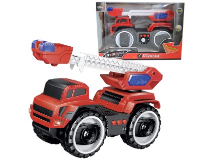 Záchranářské auto na setrvačník - Hasiči se žebříkem