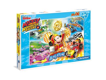 Clementoni - Puzzle Maxi 100 Mickey závodník