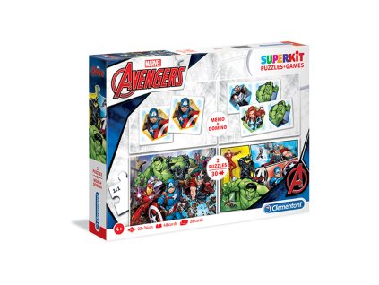 Clementoni - Puzzle Superkit 4v1 Avengers