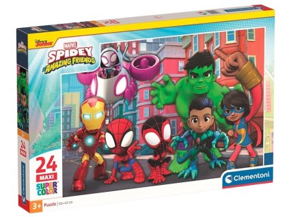 Clementoni - Puzzle 24 Spidey a jeho úžasní přátelé MAXI