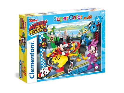 Clementoni - Puzzle Maxi 24 Mickey závodník