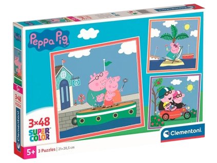 Clementoni - Puzzle 144 Prasátko Peppa 3x48 dílků