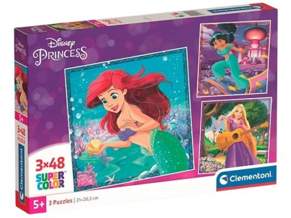 Clementoni - Puzzle 144 Disney princezny 3x48 dílků