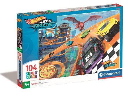 Clementoni - Puzzle 104 Hot Wheels