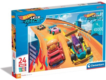 Clementoni - Puzzle 24 maxi Hot Wheels