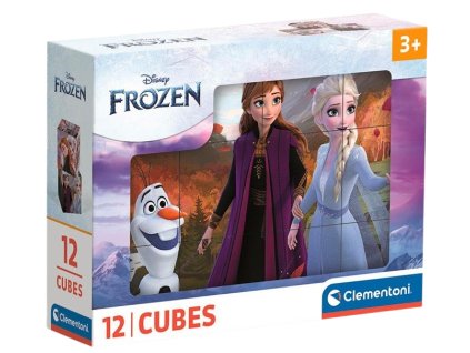 Clementoni - Obrázkové kostky - Ledové Království 12 kostek