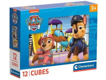 Clementoni - Obrázkové kostky - Tlapková Patrola 12 kostek