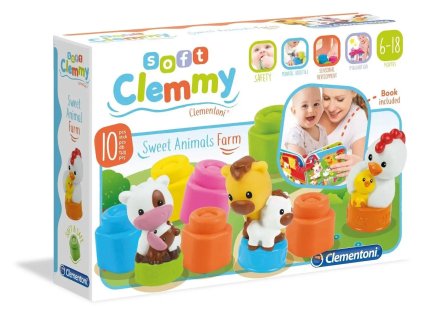 Baby Clementoni - Set Soft - Zvířatka z farmy 10 ks