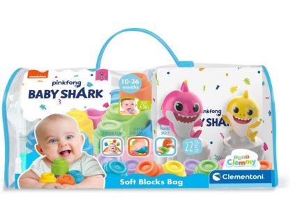 Baby Clementoni - Kostky Soft 48ks BABY Shark