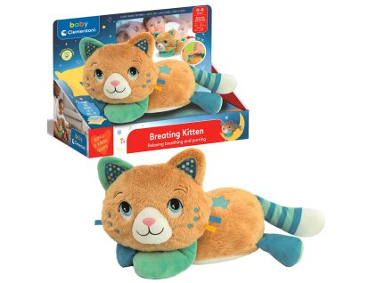 Baby Clementoni - Ron-Ron usínající plyšová kočka s předením
