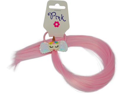 Spona do vlasů s copánkovým příčeskem - Jednorožec