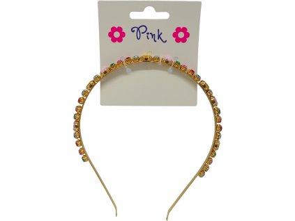 Čelenka s barevným akrylovým diamantem