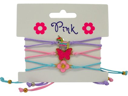 Náramky 3ks - Jednorožec, Srdce, Hroch