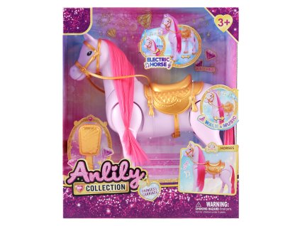 Interaktivní růžový chodící koník se zvukovými efekty