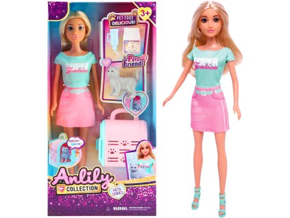 Panenka s přepravním boxem a kočkou