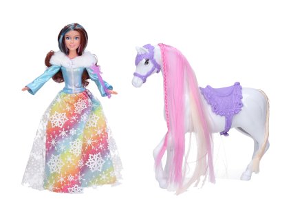 Panenka princezna s koněm a doplňky 29 cm