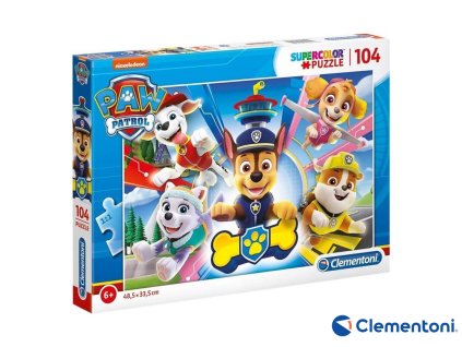 Clementoni - Puzzle Supercolor 2x60 Tlapková Patrola