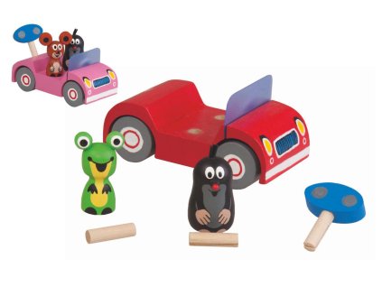 Krtek na výletě dřevo 2 barvy v krabičce