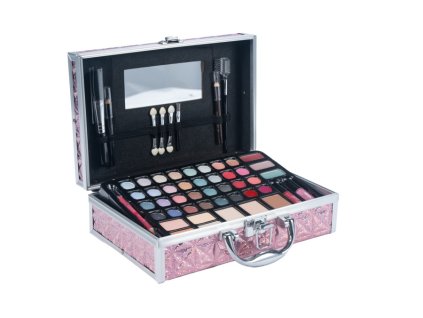 Kozmetický kufrík ružový stredný