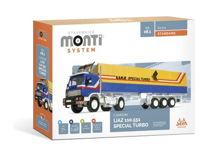 Stavebnice Monti System MS 08.1 Camion Liaz Special Turbo 1:48 v krabici 31,5x16,5x7,5cm