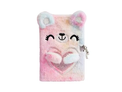 Plyšový deník s medvídkem a zámečkem