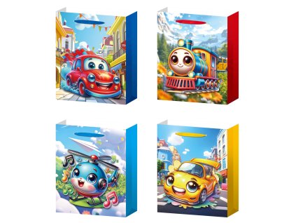 Dárková taška S - Veselé dopravní prostředky