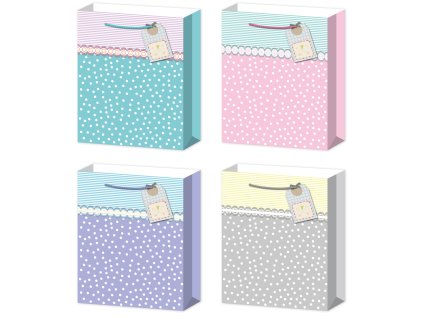 Dárková taška S - Pastel s bublinky