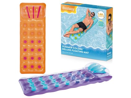 BESTWAY 43015 - Nafukovací lehátko Summer Colors™ Deluxe 188 x 71 cm - více druhů