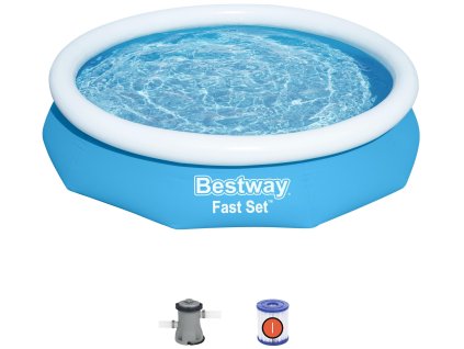 BESTWAY 57458 - Nadzemní bazén kruhový 305 x 66 cm + kartušová filtrace