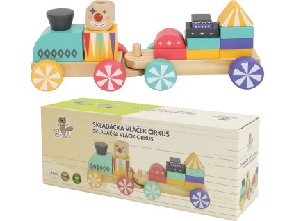 BABU - Karnevalový dřevěný vláček s kostkami
